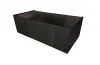 Тумба SMILE 100x32.6x49 підвісна з рифленням з 3-х сторін, ROBLE CARBON (700034004) зображення 1