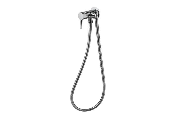 Гігієнічний змішувач одноричажний у комплекті з шлангом 1,25 см. та тримачем, хромований (100239067) зображення 1