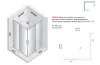Душова кабіна прямокутна SMART LIGHT GOLD 90x90x200 скло clear ACTIVE SHIELD 8мм зображення 3