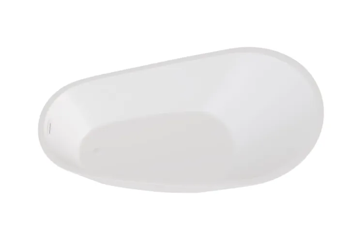 Ванна акрилова MELODY вільностояча 170х80 з сифоном клік-клак з переливом білий зображення 2