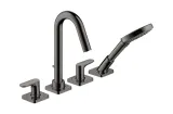 Змішувач Axor Citterio М для ванни врізний монтаж на борт 4 отвори, Polished Black Chrome (34444330)