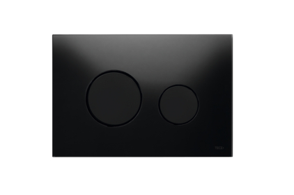 Панель смыва для унитаза TECEloop: стекло черное, кнопки черные (9240657)