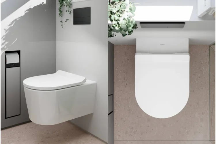 Унітаз підвісний EluPura S 540 мм AquaHelix Flush, SmartClean, із сидінням SoftClose and QuickRelease, Slim (61115450) зображення 3