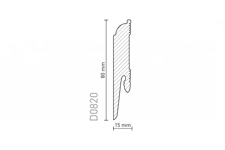 D0820 ПЛІНТУС ARBITON DORA 2400х80х15 image 2