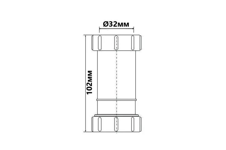 Муфта пластикова ∅32, 32G-WH зображення 2