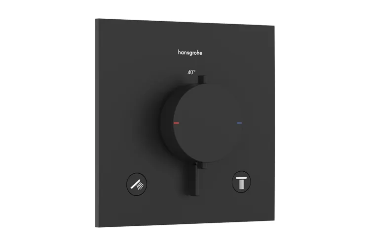 Термостат прихованого монтажу Ecostat Comfort E на 2 функції Matt Black (33711670) зображення 1