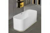 FINION Ванна кварил з Led-підсвіткою Duo Freestanding 1700x700 Led DesignRing Water inlet (UBQ177FIN7N100V101)  Chrome