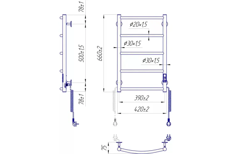 Рушникосушка Класік HP-I 650х430 TR K image 2