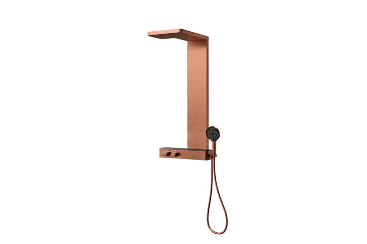 LOUNGE, Душова система з термостатом, brushed copper (100343447)  зображення 1