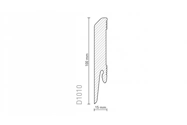 D1010 ПЛІНТУС ARBITON DORA 2400х100х15 зображення 2