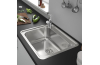 Кухонна мийка S412-F500 на стільницю 580х520 з сифоном automatic (43336800) Stainless Steel зображення 3