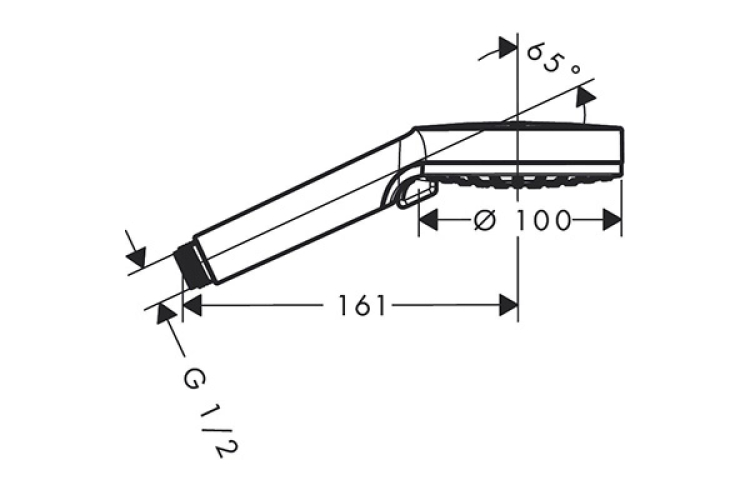 Ручний душ Crometta 100 Vario, білий/хром (26330400) image 3