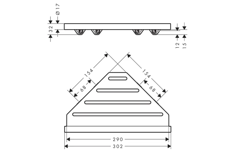 AddStoris S Поличка кутова 15.4х15.4x30.2 см, Chrome (41761000) image 3