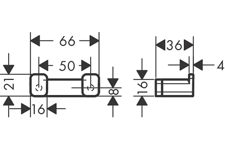 AddStoris Гачок подвійний 3.6 х1.6 x 6.6 см Matt White (41755700) зображення 2