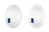 Qtap Mideya Дзеркало 500х700 овальне, LED touch switch, з годинником image 2