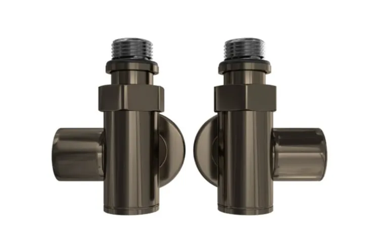 Кран кутовий під ТЕН комплект 2 шт, бронза зображення 2