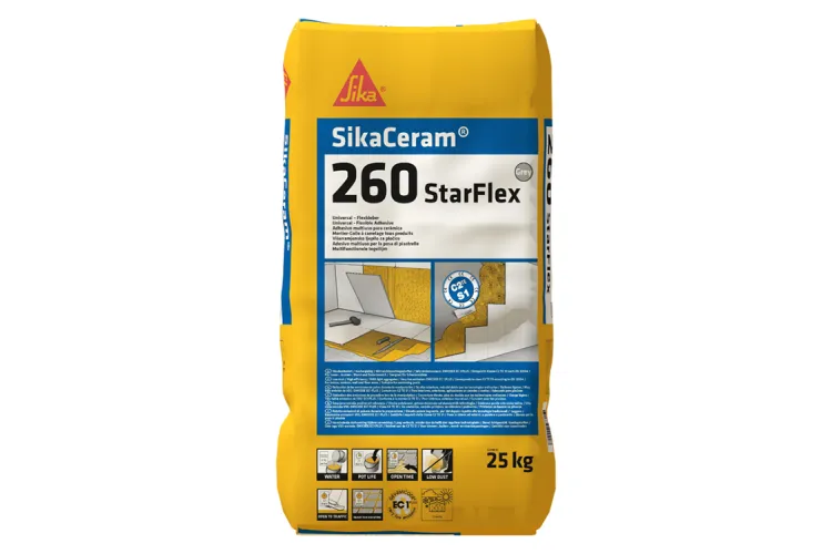 Клей для плитки SikaCeram-260 StarFlex білий (C2TES1) 25 кг image 1