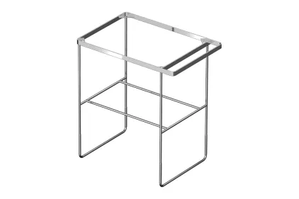 DURASQUARE Консоль підлогова металева 65х45 см, хром (0031011000) 