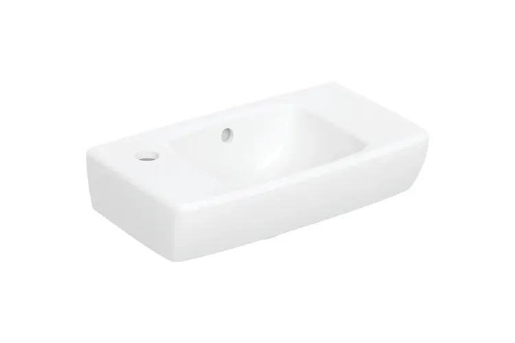 Умивальник SELNOVA COMPACT 45 см з отвором ліворуч та полицею праворуч (500.319.01.5) зображення 1