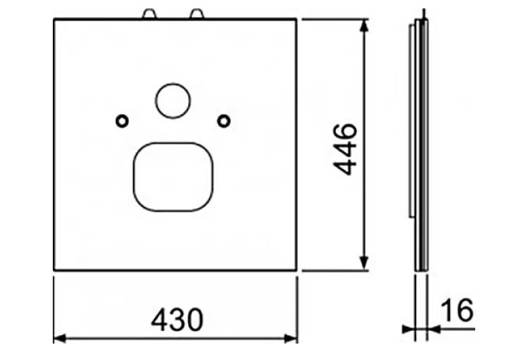 TECELux Нижня панель для унітазу TECE One скло чорне (9650110) image 2