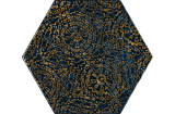 URBAN COLOURS BLUE INSERTO SZKLANE HEKSAGON A 19.8х17.1 декор (плитка настінна)