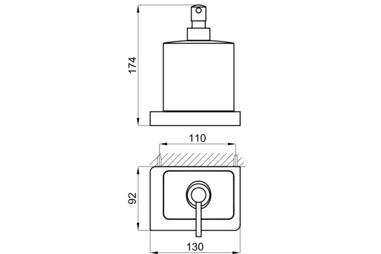 LOUNGE, Дозатор рідкого мила підвісний, gold (100238438) зображення 4