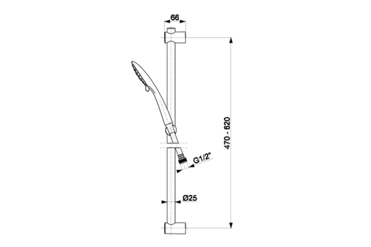 Душовий набір МОZА black, 841-365-81 image 2