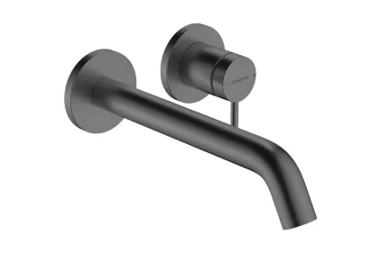Змішувач Tecturis S 225 для умивальника зі стіни, Brushed Black Chrome (73351340)