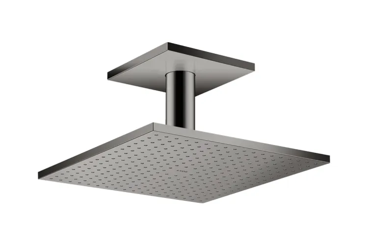 Верхній душ Axor 300х300 1jet P з тримачем зі стелі, Polished Black Chrome (35316330) image 1