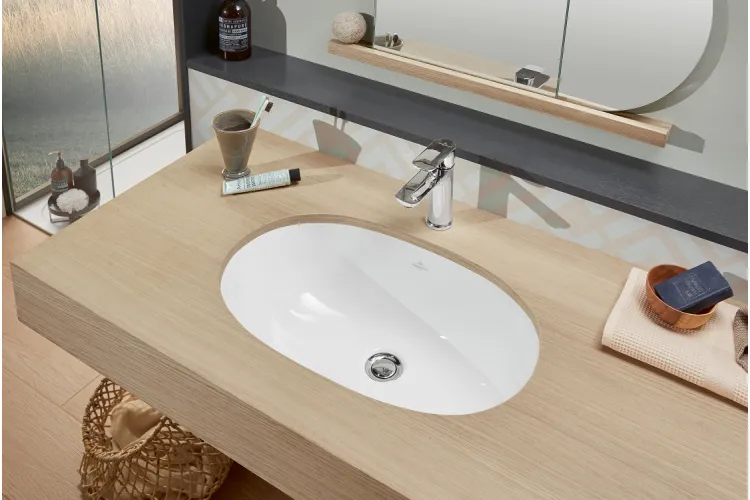 O.NOVO Умивальник для установки під стільницю овальний 60х35 см White Alpin CeramicPlus (416260R1) зображення 4