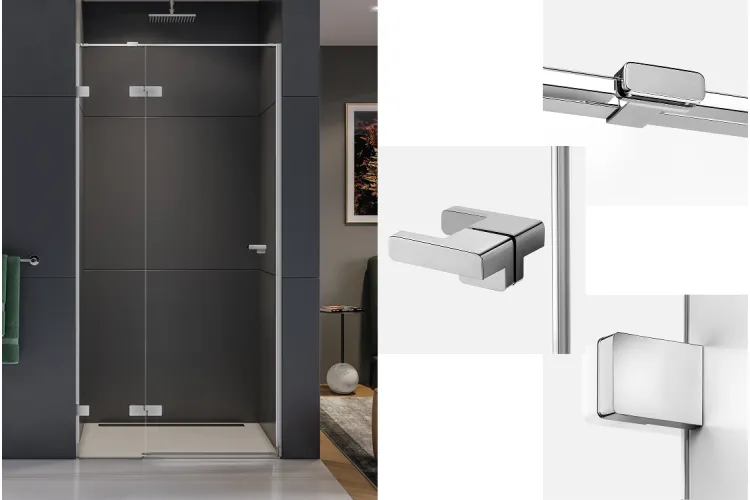 Душові двері  EVENTA 120x200 L скло Opti Clear ACTIVE SHIELD 8мм image 1