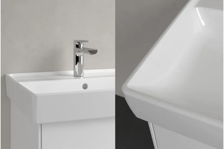 COLLARO Умивальник 600x470 мм з отвором та переливом White Alpin TitanCeram (4A336001) image 5