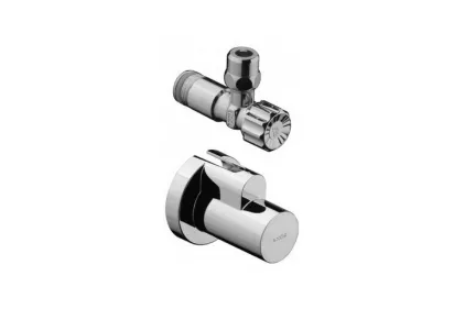 Кран кутовий Axor G 1/2"х3/8 з декоративною накладкою Brushed Nickel 51307820