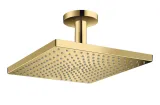 Верхній душ Raindance Select E 300 1jet Air EcoSmart з тримачем до стелі, Polished Gold Optic (26251990)