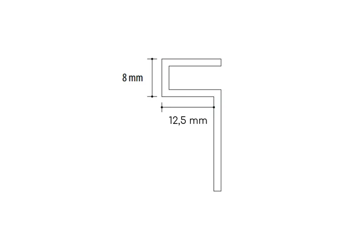 Декоративний профіль PRO-PART SAND 12,5 mm зображення 2