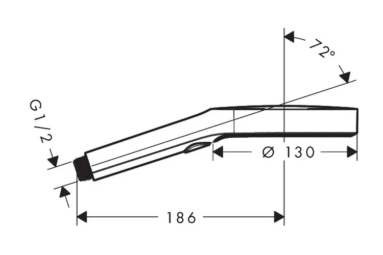 Ручний душ Axor 130 3jet, Stainless Steel Optic 39772800 image 2