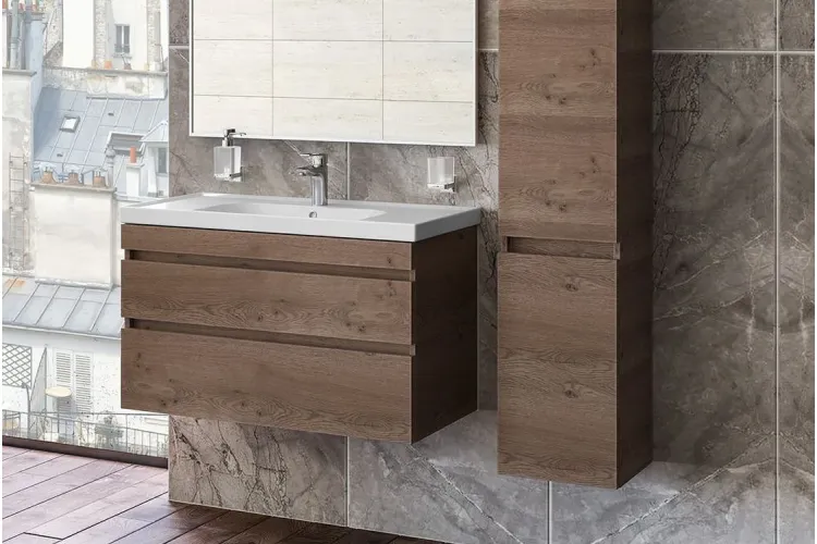 Тумба ВІНТАЖ 80 см з умивальником Elite, аліканте зображення 5