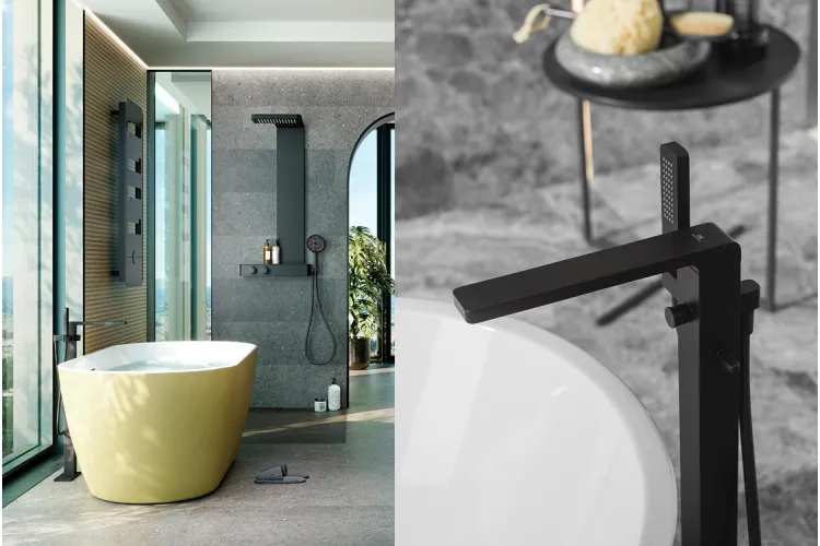 LOUNGE, Змішувач для ванни підлоговий, matt black (100333744) image 2