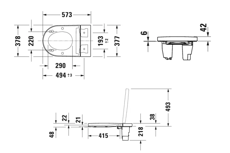 ME by Starck Сидіння для унітазу Duravit SensoWash Starck f Lite (612001012000310) зображення 7