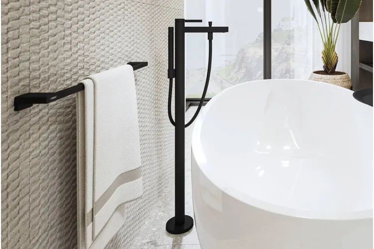 Змішувач Finoris для ванни підлоговий, Matt Black (76445670) зображення 2