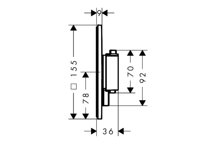 Термостат прихованого монтажу Ecostat Comfort Q на 2 функції, Chrome (33713000) зображення 3