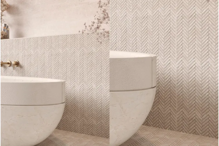 G116 HERRINGBONE MYSTIC BEIGE 26x28 (мозаїка) зображення 3