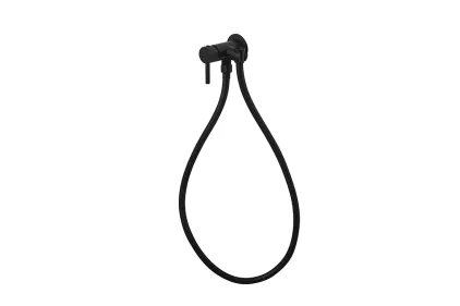 Гігієнічний змішувач одноричажний у комплекті з шлангом 1.25 см. та тримачем, чорний (100267535)