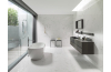 Дизайн білої ванної кімнати плиткою CARRARA від PORCELANOSA, Іспанія. Фото 1