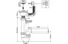 Сифон для кухонної мийки + злив HC7+FSW50PR зображення 2