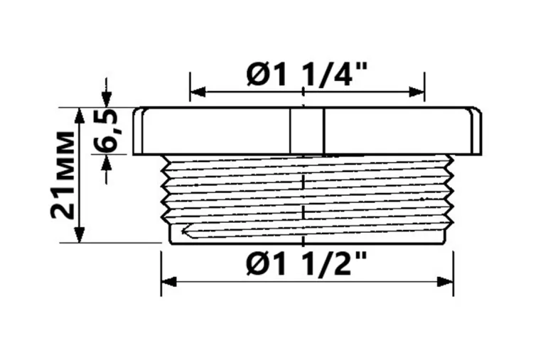 Редукція пластикова BP1 1/4"*P1 1/2" HC55 зображення 2