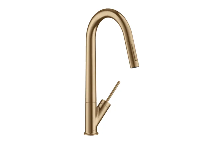 Змішувач Axor Starck 270 для кухні з витяжним виливом Brushed Bronze (10821140) зображення 1