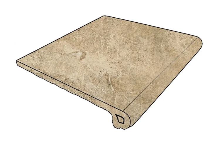 PETRA OCRE Peldano Redondo 970442 сходинка заокруглена з капіносом 29.7х33х1.4 PZ287 зображення 1