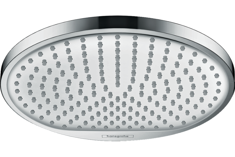 Верхній душ Crometta S 240 1jet, EcoSmart, 9л/хв, білий/хром (26724000) image 1