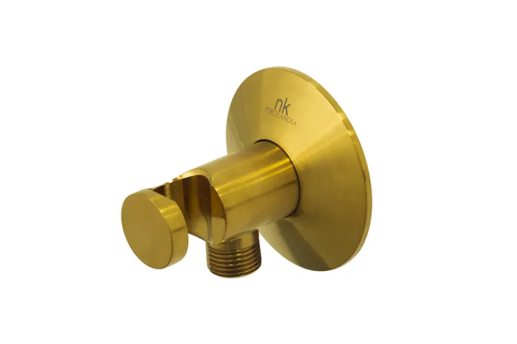 LIGNAGE, Настінний тримач для ручного душу, з підведенням води, brushed gold (100299401) зображення 1